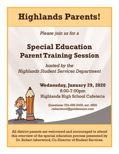 Special Ed Training Flyer 